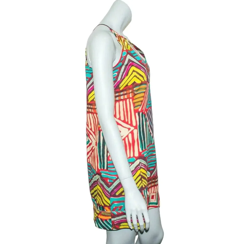 J.CREW Collection Geo Brushstroke Mini Dress Multi color Size 2 - Picture 6 of 8